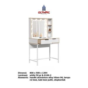 Meja Rias Lampu / Meja Make Up Dandan MUA Lampu LED MR AXENA Olympic