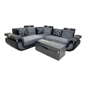 Kursi Sofa Tamu Sudut L Kancing Minimalis