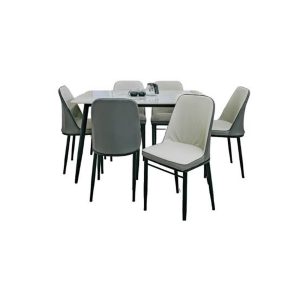 Meja Makan Marmer Sintetis Granit 4 Kursi 6 Kursi Madison Importa - 6 Kursi