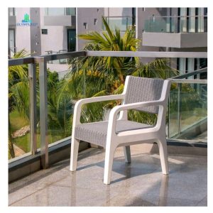 Kursi Sofa Plastik Rotan Modern / Kursi Plastik / Kursi Tamu / Kursi Teras / Kursi Taman / Kursi Santai / Kursi Rotan Modern OSC-R 1 Seater Olymplast