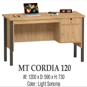 Meja Kantor / Meja Kerja / Meja Belajar / Meja Tulis 1/2 Biro Kaki Besi MT Cordia 120